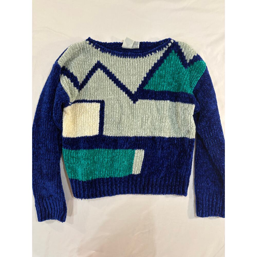 Vintage New Wave 80s/90s Nan Sport Soft Abstract Sweater Size Medium